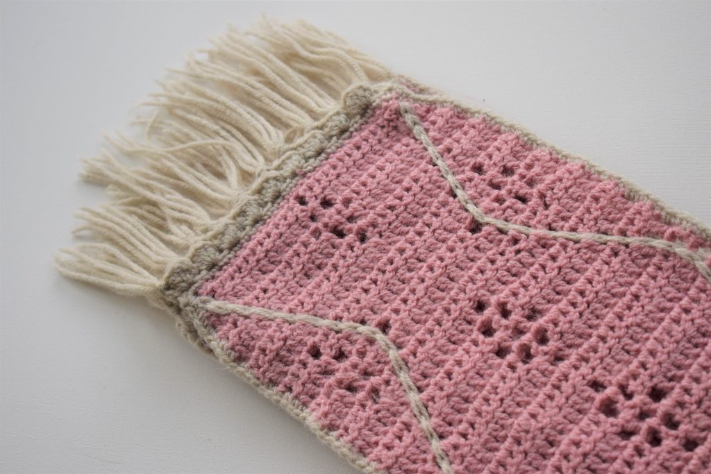 Patroon gehaakte 'voorjaarssjaal'.